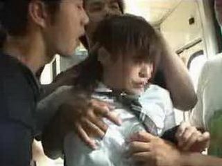 Japanese Schoolgirl's Nipple-fucking on the Tokyo Train Goes Viral