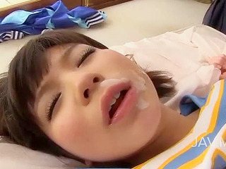 Nippon fuck part: Petite, pretty Japanese goes facial indoors