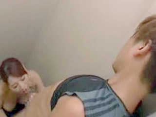 Japanese Boss Gets Surprised by Employee Fucking in the Bathroom