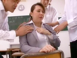 Busty Teacher Fucks Students in XXX Nippon Porn
