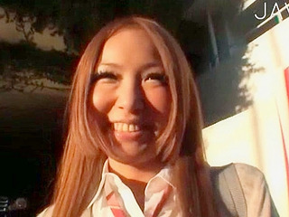 Tokyo's hot XXX porn star drilling Nippon's stunning beauty's boobs as she flashes her nipple Japan