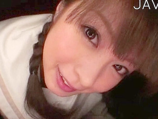 Nippon's finest pigtailed pornstar throatslams thick cock