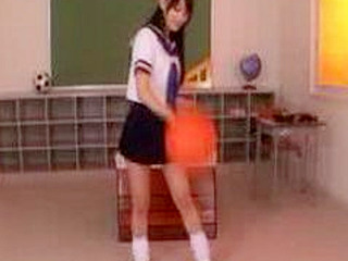 Japanese Schoolgirl's Naughty XXX Ball Game with Balls