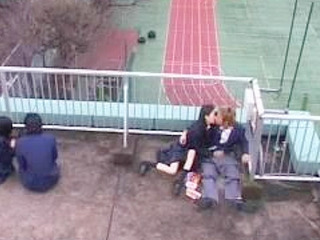 Japanese Extremely Horny Bang on Japanese School Rooftop with CFNM JAV XXX TUBE