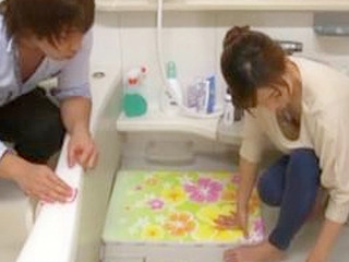 Fucking Eri Tokushima in the bathroom with a dirty man is so naughty and horny