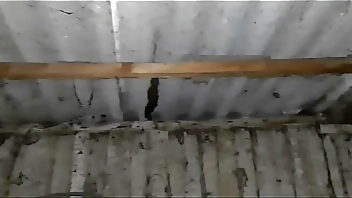 We hid from the rain in an abandoned place to have sex with dirty talk - Lesbian Illusion Girls